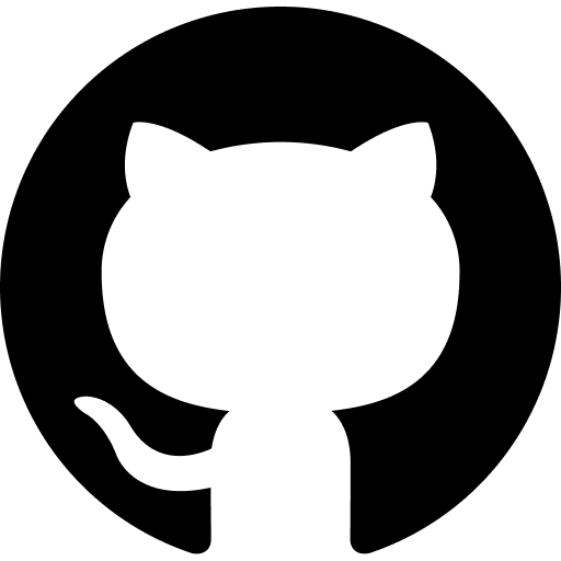 black and white image of GitHub's logo which resembles a cat with a tail on the left.