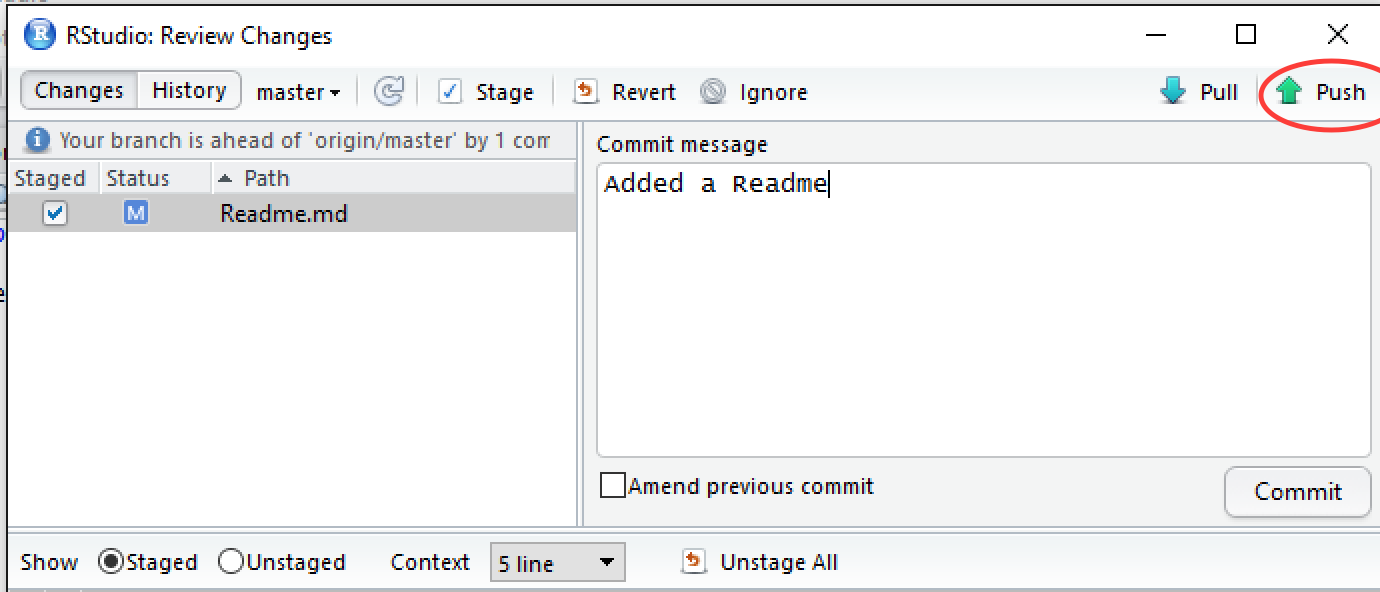 Push README file