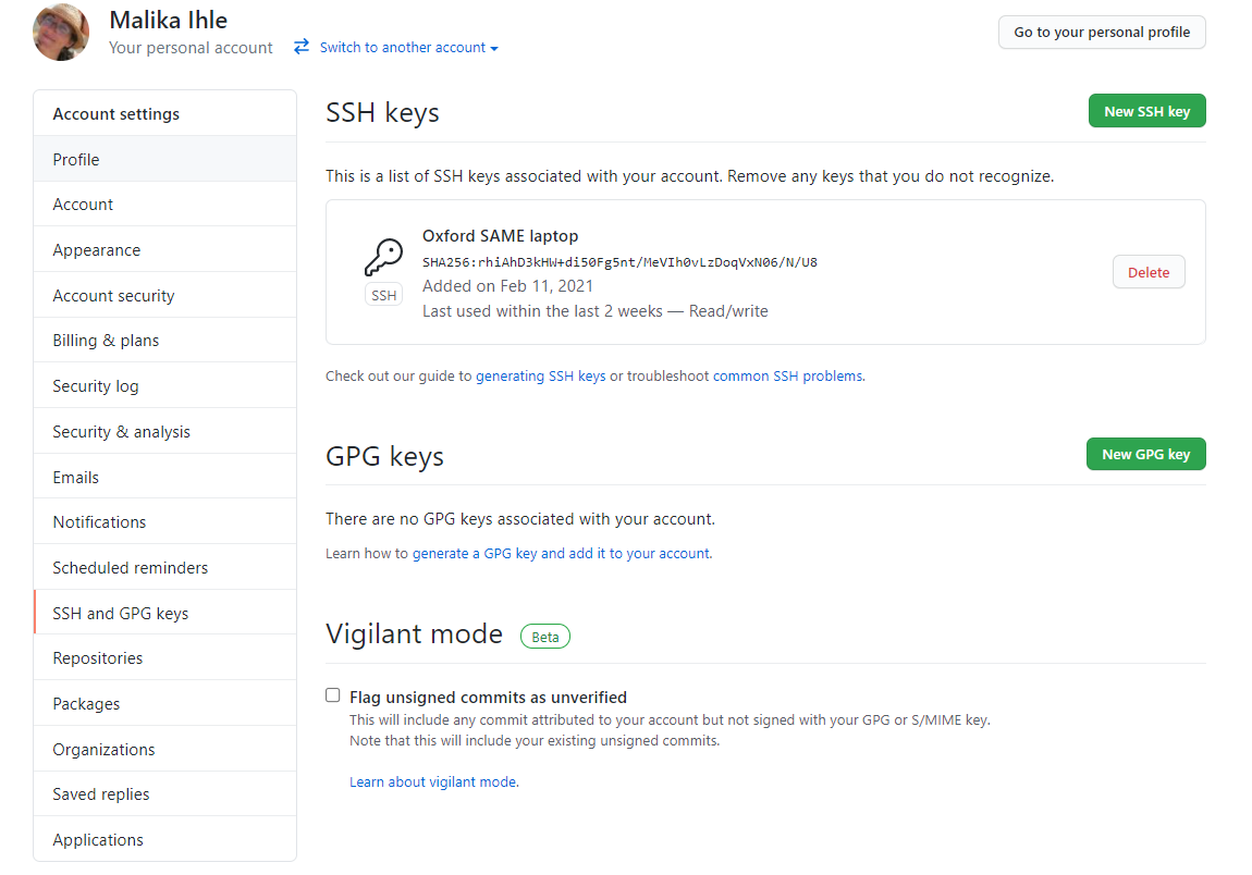Add SSH key