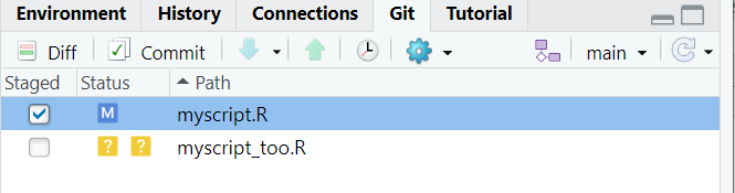 git staging