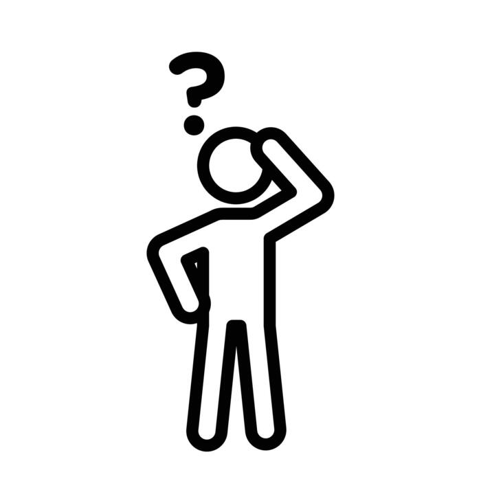 icon depiciting a person in the center with a question mark hovering over their heads