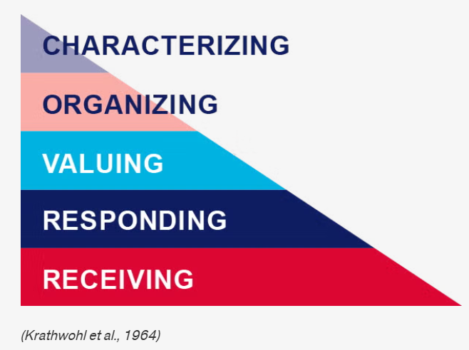 pyramid of levels of affective learning domain